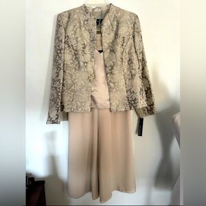 Chic Champagne Blazer and Pants Set